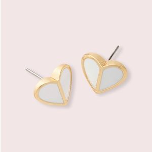 Kate Spade- heritage spade small heart studs